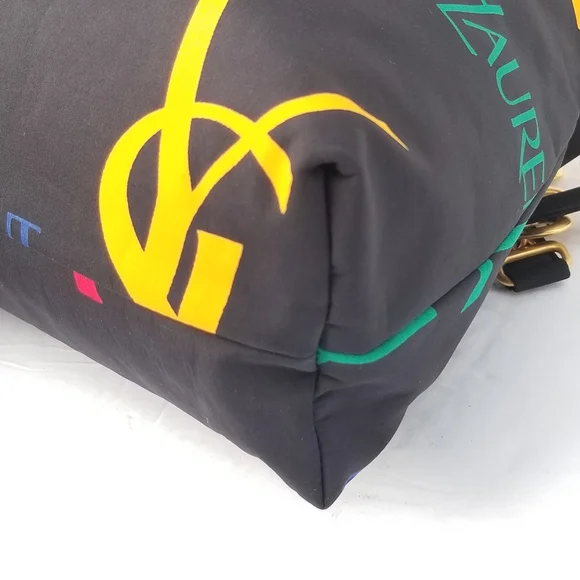 Gorgeous Vintage YSL Yves Saint Laurent Monogram canvas shoulder Tote handbag